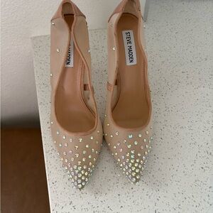 Never worn Steve Madden Tan Embellished Women's Shoes